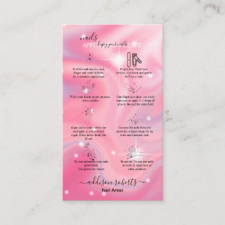 Modern Glam Iridescent Nails Application Guide Bu Business Card