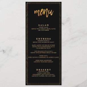 MODERN GLAM  wedding dinner menu