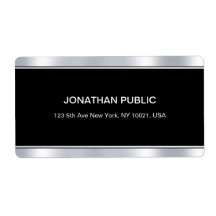 Modern Glamour Black Silver Elegant Template