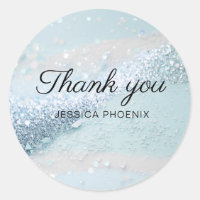 Modern Glamour Glitter  Classic Round Sticker
