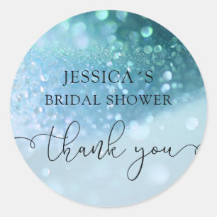 Modern Glamour Glitter  Classic Round Sticker