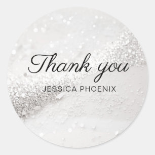 Modern Glamour Glitter  Classic Round Sticker