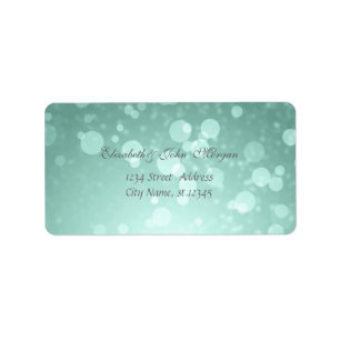 Modern Glamourous  Stylish Mint Greenl,Bokeh Label