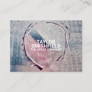 Modern Glass and Paint Geometric Art Design Business Card