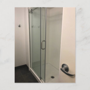 Modern Glass Shower Stall Thank You Card