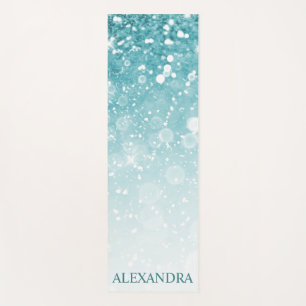 Modern Glitter Bokeh Personalized  Yoga Mat
