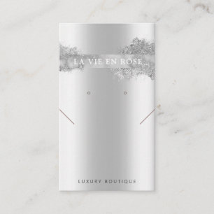 Modern Glitter earring necklace display card