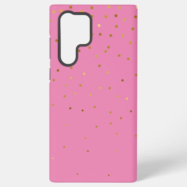 Modern Glitter  Gold  Pink Samsung Galaxy S22 Ultra Case (Back)