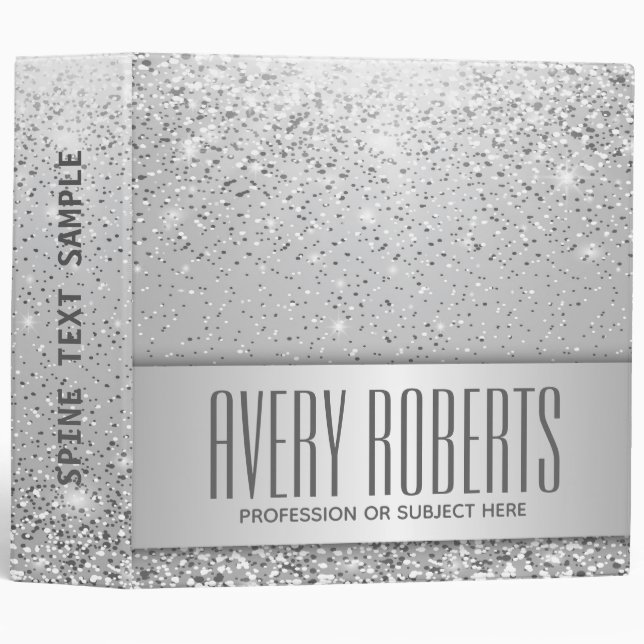 Modern Glitter Luxury Sparkle design Binder (Front/Spine)