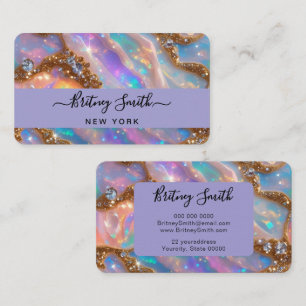 Modern glitter opal background business card