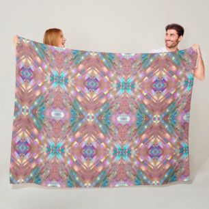 Modern Glitter Opal Holographic Collection Fleece Blanket