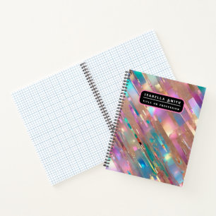 Modern Glitter Opal Holographic Collection Notebook