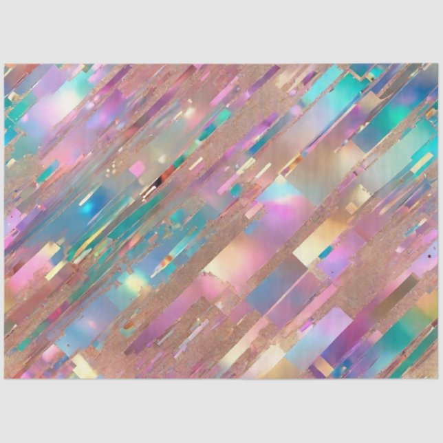 Modern Glitter Opal Holographic Collection Tissue Paper (Front)