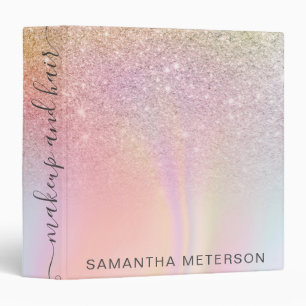 Modern glitter pastel unicorn marble makeup hair binder