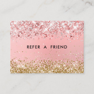 Modern Glitter Salon Discount Card
