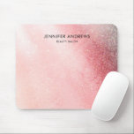 Modern Glitter Salon Light-Pink Mouse Pad<br><div class="desc">Modern,   light-pink,  glitter,  salon design. Edit your product in a few minutes by adding your data. You can change the font/colour/position by "further personalization".</div>