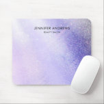 Modern Glitter Salon Light-Purple Mouse Pad<br><div class="desc">Modern,  light-purple,  glitter,  salon design. Edit your product in a few minutes by adding your data. You can change the font/colour/position by "further personalization".</div>