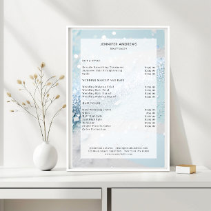 Modern Glitter Salon Price List Poster