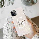 Modern Glitter Spark  | Personal Initial Girly  iP iPhone 11Pro Max Case<br><div class="desc">Modern Glitter Spark  | Personal Initial Girly</div>