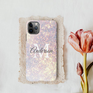 Modern Glitter Spark    Personal Initial Girly  iPhone 11Pro Max Case
