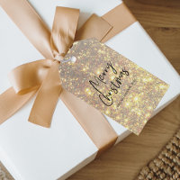 Modern Glitter Sparkles Gold Merry Christmas