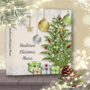 Modern Glittery Christmas Tree Photo Album Binder