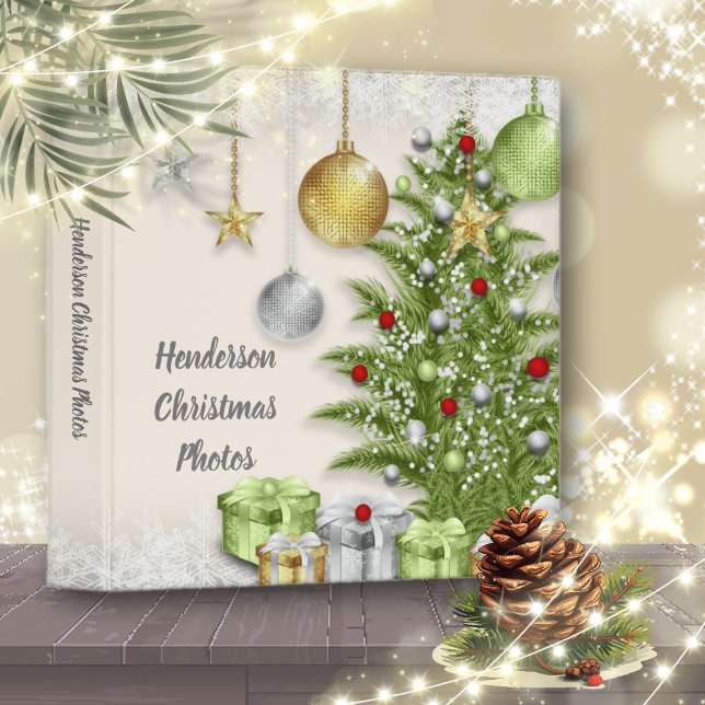 Modern Glittery Christmas Tree Photo Album Binder (Creator Uploaded)