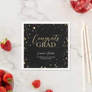 Modern Glitz Personalized Graduation Napkin
