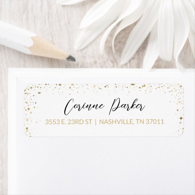 Modern Glitz Personalized Return Address Labels (Insitu)