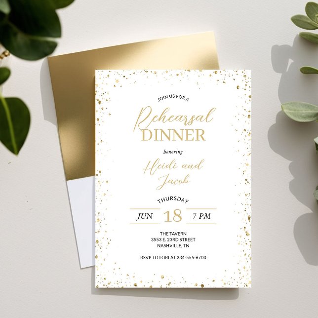 Modern Glitz Rehearsal Dinner Invitation (Creator Uploaded)
