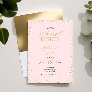 Modern Glitz Rehearsal Dinner Invitation
