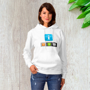 Modern Glossy Information Symbols Hoodie