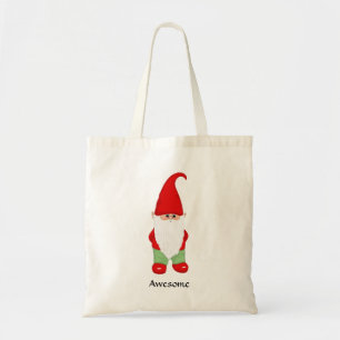 Modern Gnome Dressed in Green and Red Tote Bag