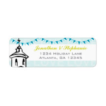 Modern Going to the Chapel Wedding Labels