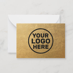 Modern Gold Add Logo  Card