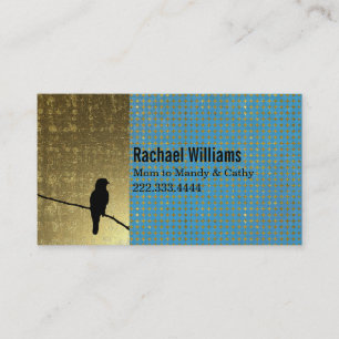 Modern Gold and Blue Mommy Play Date Card