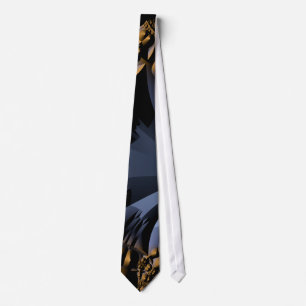Modern Gold and Blue Tie