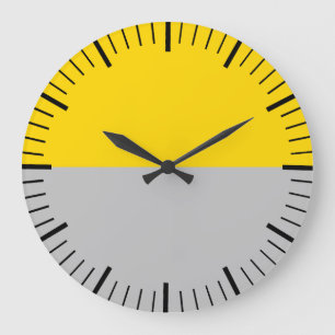 Modern Gold and Grey Clock Without Numbers