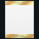 Modern Gold And White Elegant Simple Template Letterhead<br><div class="desc">Modern Gold And White Elegant Simple Template Letterhead.</div>