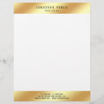 Modern Gold And White Elegant Simple Template Letterhead<br><div class="desc">Modern Gold And White Elegant Simple Template Letterhead.</div>