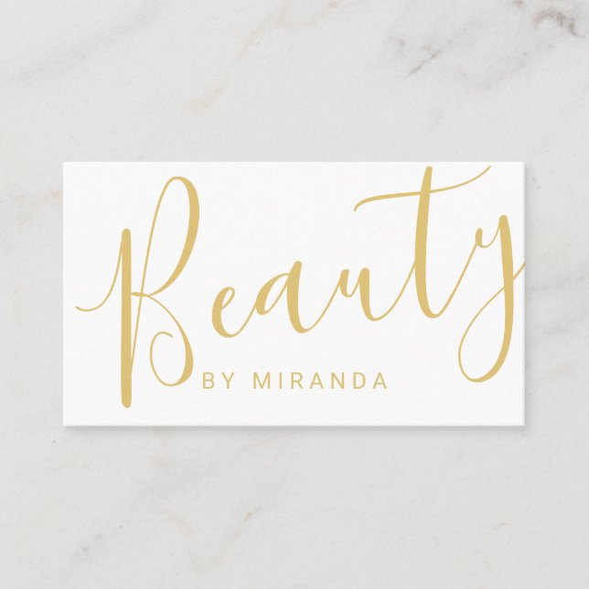 Modern Gold and White Makeup Artist Appointment (Front)