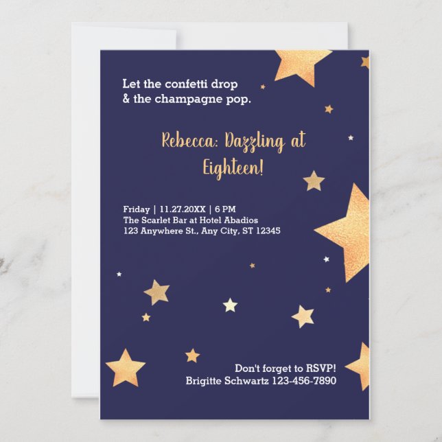 Modern gold birthday (Front)