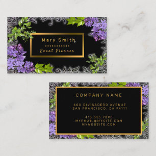 Modern Gold Black Add Your Text Business Card