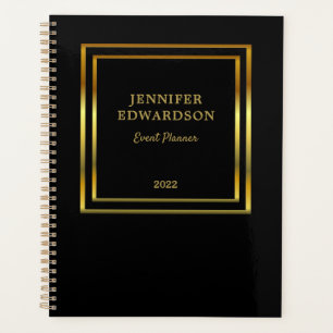Modern gold black elegant professional business planner