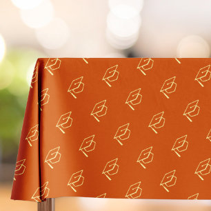 Modern Gold Black Graduation Party Tablecloth