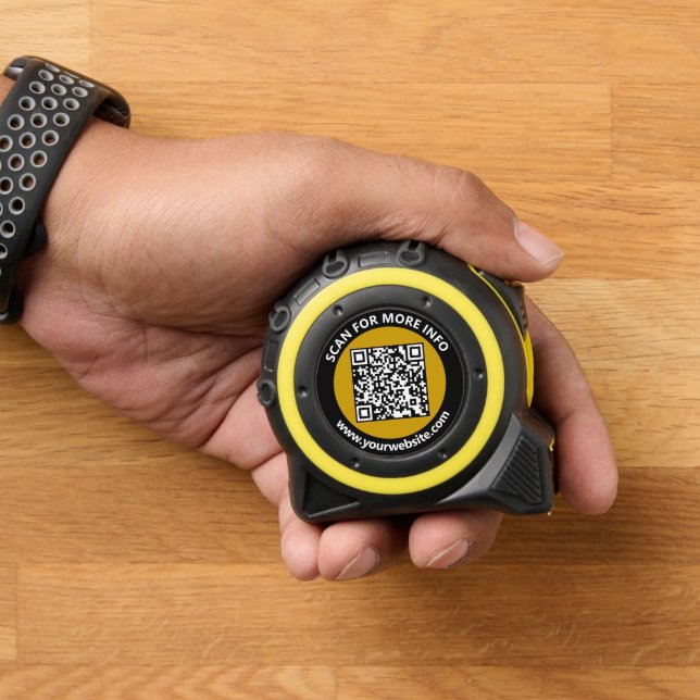 Modern Gold Black QR Code Custom White Text 1 (Home)