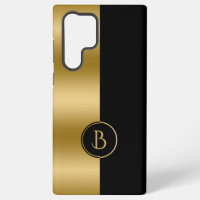 Modern Gold & Black Stripe Geometric Design 2