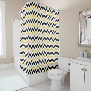 Modern Gold, Black, White, Pink Geometric Design