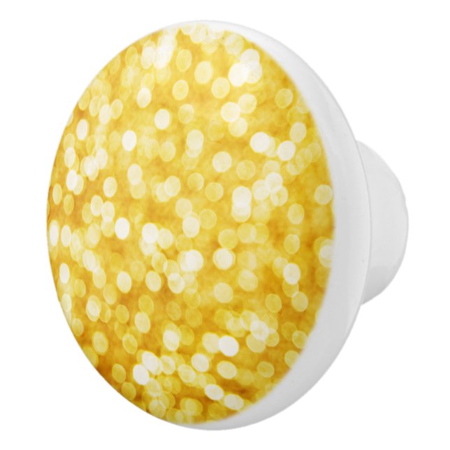 Modern Gold Bokeh Ceramic Pull Knob (Right)