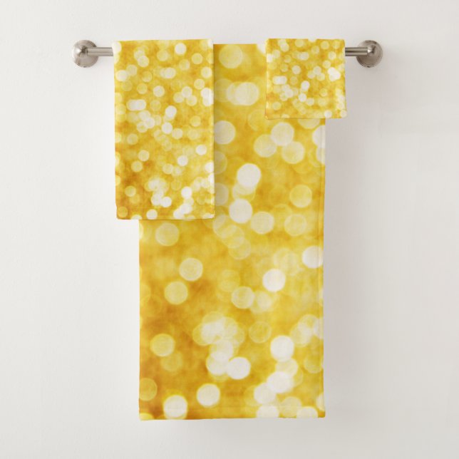 Modern Gold Bokeh Towel Set (Insitu)